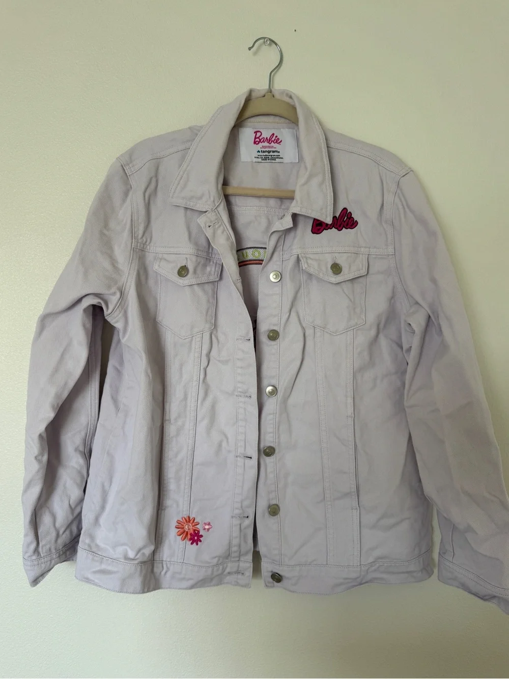 Barbie Truck Tour 2023 Exclusive Lavender Denim Jacket with Embroidery in L/XL - Picture 7 of 9